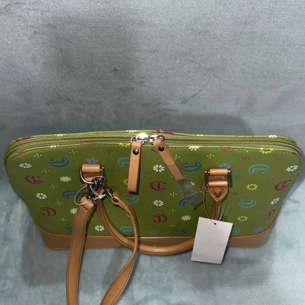 Stylish Green Floral Women's Bag